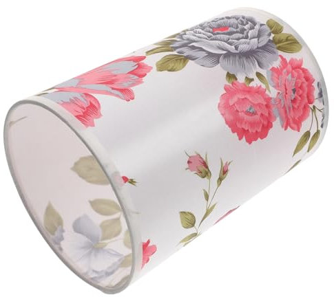 QUMIIRITY Lampenschirm Für Tischlampen Mit Blumenmuster Großer Stofflampenschirm Moderner Ersatz Für Wohnzimmer Esszimmer Schlafzimmer