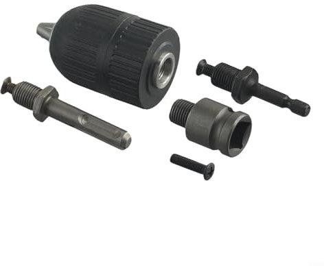 Juego de portabrocas 5 en 1 resistente sin llave diseñado para 2 taladros de vástago de 13 mm con adaptador SDS Plus