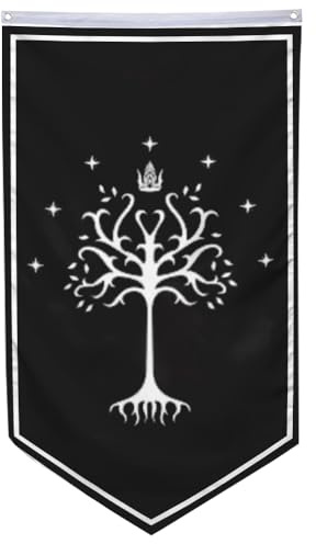 Fahne Tree of Gondor, 90 x 152 cm, Schwarz