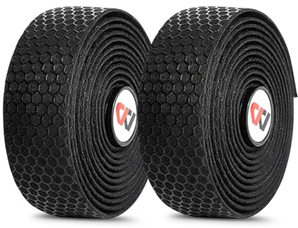 ZIMAOER Rennrad Lenkerband, Lenkerband für Rennräder mit Wabenstruktur, Rutschfest & Stoßdämpfendes Gel, Bequem & Langlebig, Ideal für Rennrad & Gravel (Schwarz)