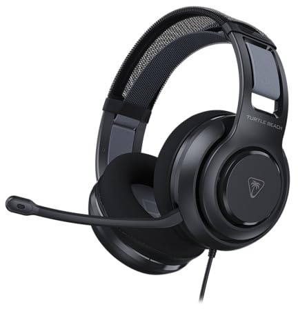 Turtle Beach Atlas 200 Noir PC Casque PC USB Filaire w/transducteurs Nanoclear de 50 mm et Waves 3D Audio pour PC