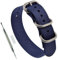 MZBUTIQ 21mm Blau Uhrenarmband Nylon Watch Armband für Herren Damen Matte Silberne Schnalle