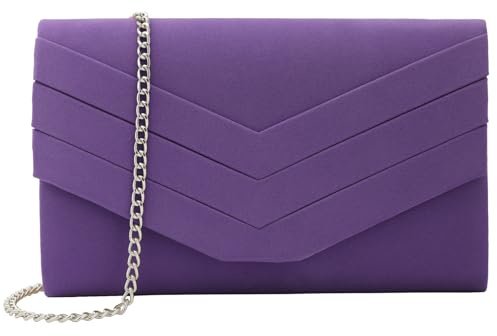 Best World 4 Yu Wocharm Womens V Shape Suede Clutch Evening Prom Purse Bridal Shoulder Handbags