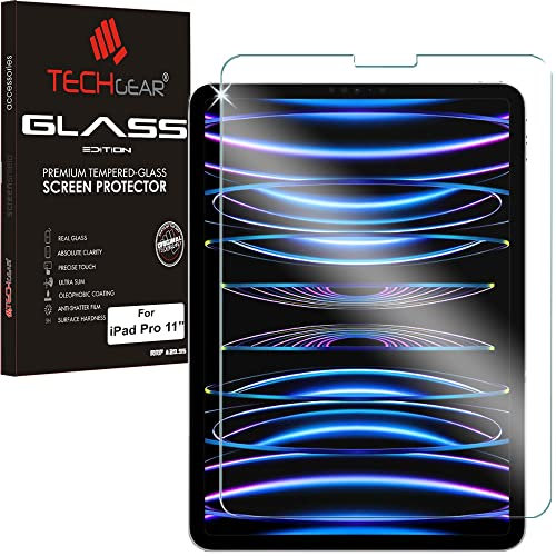 TECHGEAR Protection pour iPad Air 5, Air 4 et iPad Pro 11 2022/2021/2020 Verre Trempé, Protecteur d'Écran Original en Verre Trempé Compatible avec iPad Air 5ème/4ème Génération et iPad Pro 11