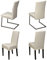 Staboos Stuhlhussen 4er Set - Hochwertige und elastische Stuhlhussen für Swingstühle - Pflegeleichte Stuhlbezüge & Hussen für Stühle - Perfekter Stuhlbezug 4er Set - ÖKO TEX Zertifiziert - Creme
