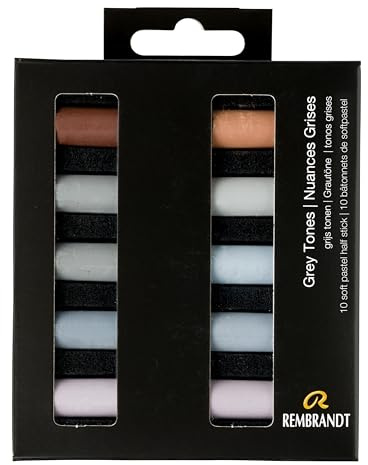 Rembrandt Professional Soft Pastel Set Grey Tones | 10 Half Pastels
