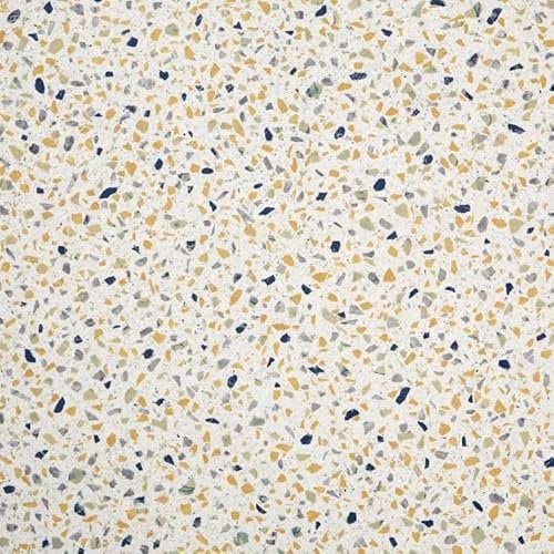 Terrazzo Effect Sheet Vinyl Flooring Cushioned Lino for Kitchens and Bathrooms with Yellow & Blue Chippings 2m 3m Width 2m to 7m Length (Blue Granite, 2m x 2m)