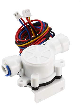 sourcing map 6,35 mm (1/4 Zoll) Schnellanschluss, Hall-Effekt, Flüssigkeits-Durchflusssensor, Durchflussmesser, Messgerät, DC 5 V, 0,05–0,8 l/min