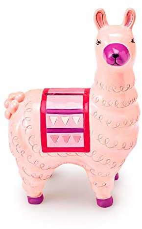 Mousehouse Gifts - Spardose - Lama mit Decke - niedlich - für Mädchen und Jungen - Rosa - 7 x 12 x 19 cm