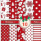 10 Stück Baumwollstoff mit Weihnachten Muster, Stoffpakete Patchwork Stoffe Baumwolle zum Nähen, Baumwollstoff Patchwork Stoffpaket zum Quilten DIY Basteln Handwerken (50 x 50cm)