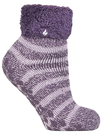 HEAT HOLDERS - 1 Paar Bettsocken Damen Stoppersocken abs antirutsch kuschelsocken socken in 8 farbig 37-42 eur (Heather (Auckland))