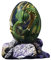 Prevessel Lava-Drachen-Ei-Ornamente, Kristall-Harz-Drachenei mit Display-Basis, Skulptur, Display, Briefbeschwerer, Schreibtisch-Dekoration