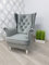 MartHome Einzelsofa Loungesessel mit Fußstütze Wohnzimmersessel, Stoffsessel - Relax Sessel TV Ohrensessel, Bequemer Loungesessel Wohnzimmer - Skandinavischer Sessel (Grau M41)