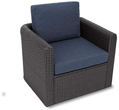 Bjird Gartenkissen Sitzauflage auf Gartenmöbel, Rattan, Gartenpolster Polsterauflagen auf Rataanmöbel,Kissen für Rattansessel - Navyblau - 60x550x8 cm