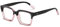 YUELUQU Rechteckige große Rahmen Brille Damen Fake brille Brillenfassungen UV400 Schutz Brille Ohne Stärke (Rosa-Schwarz)