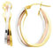 18k Creolen 3 Gold - Ohrringe Durchmesser 20 mm - Damen Goldschmuck 750/1000