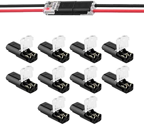 Connettore plug-in a doppio filo con fibbia di bloccaggio,connettori for cavi di piccolo calibro senza saldatura a bassa tensione for AWG 20-24,nessuna spelatura del filo taglio 2 vie 2 pin ( Size : 2