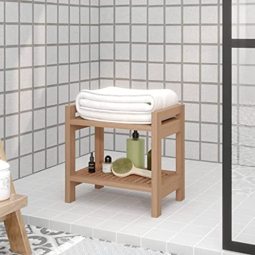 Revera Panca da Doccia 45x30x45 cm in Legno Massello di Teak