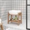 Revera Panca da Doccia 45x30x45 cm in Legno Massello di Teak