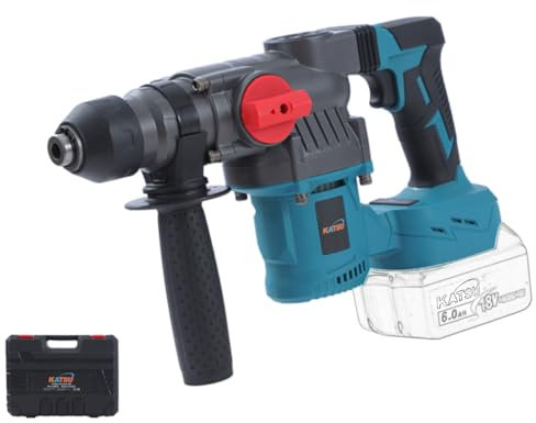 KATSU FIT-BAT Martello demolitore perforatore a batteria SDS da 21 V, 26 mm, per cantieri domestici, perforazione di scalpellatura del calcestruzzo, senza batteria e caricabatterie 102403