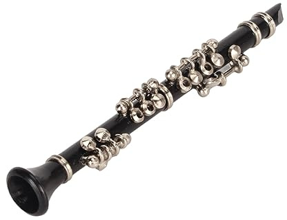 Miniature Clarinet Model, with Stand and Case Musical Instruments Clarinet Model Display for Desk Decoration 3.15in, Christmas Ornament