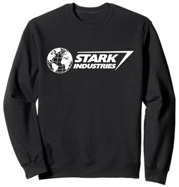 Marvel Iron Man Stark Industries Logo White Sweatshirt