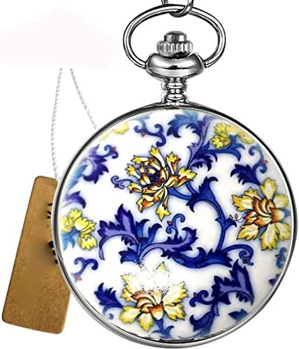 ROLTIN Vintage-Taschenuhr, geformte Taschenuhr, modisches Design, Elegante mechanische Edelstahl-Uhr mit Handaufzug, Kette für Männer und Frauen, Geschenk