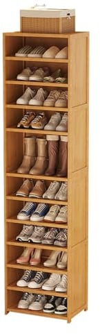 MMOU Schuhschrank Schmal Hoch Schuhregal mit 11 Ebenen, Schmaler Schuhschrank für 11 Paar Schuhe, Schuhturm, für Eingangsbereich, Flur (Size : 40 * 33 * 190cm)
