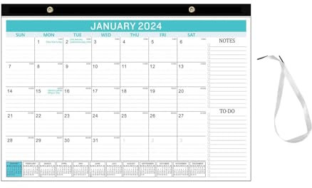 2024 Tischkalender 18 Monate 2024.1 2025.6 Tischkalender Stehender Klappkalender Wandkalender für die Planung und Organisation des Tagesplans mit Umhängeband Nicht Doch (F, One Size)