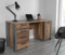 Forte Escritorio Clif, Material de Madera, Old Wood Vintage/Efecto hormigón Gris, 155 x 73,5 x 60