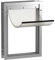Hakuna Pets Deluxe Aluminum Pet, Cat Flap, Dog Door, Dog Flap Large for Screen, Doors and Walls up to 70mm Thick, Large, Silver