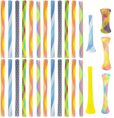 ZOKJSW, lustiges Katzenspielzeug, interaktiv 20-teiliges Spielzeug, einziehbar, Nylon, für Katzen, zufällige Farben, bunt, für Kätzchen, Tier