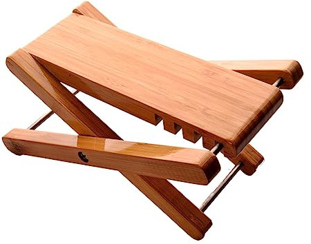 Klassische Gitarren-Fußhocker, Holz, Gitarren-Fußhocker, Fußstütze, 3 Gänge, höhenverstellbar, Fußpedal für Gitarre, Bass, Holz, Gitarrenfußhocker, schwarz, Walnuss, Massivholz, Fußstütze, 3 Stufen