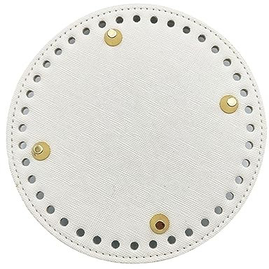 SHINEOFI Pu-beutelboden Unteres Shaper-pad Aus Leder Gehäkelter Korb Geldbeutel Häkelkorb Flache Geldbörse Nagelboden Strickzubehör Häkelzubehör Häkelnadeln Alle Taschen Weiß Slipper-Sohle