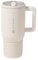 HydroJug Traveler - 20 oz Water Bottle with Handle & Flip Straw - Fits in Cup Holder, Leak Resistant Tumbler-Reusable Insulated Stainless Steel & Rubber Base - Gifts for Women & Men, Cream