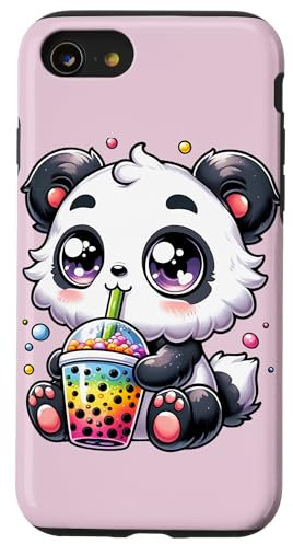 Hülle für iPhone SE (2020) / 7 / 8 Panda Kawaii Boba Bubble Tee Süß Anime für Kinder