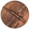 UzzRida Couvercle rond en bois carbonisé pour wok 30 cm