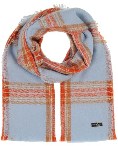 FRAAS Cashmink Schal 63 x 200 cm - Weicher als Kaschmir - Made in Germany - Stola kariert für Damen - Perfekt für Herbst und Winter Cashmere Blue