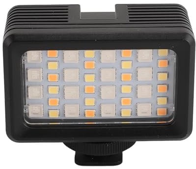 Unterwasser-LED-Videoleuchte, wasserdichte 40 M RGB-Kameraleuchte 2500 K–9000 K für Live-Streaming-Fotografie mit Action-Kameras, Camcordern und Stativen, Ideal für Taucher