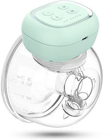 Wearable Breast Pump Hands Free - Electric Breast Pump Leak-Proof, 12 Levels 3 Modes, Painless Low Noise, BPA Free