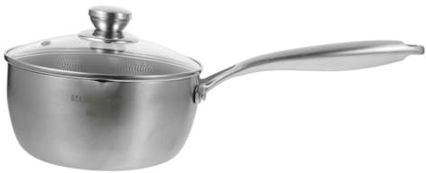 ANDRESLAD wok de acero inoxidable sartén tipo panal con tapa olla de sopa con tapa olla antiadherente olla de panal sartén de nido de abeja cacerola de panal de cocina acero inoxidable 304