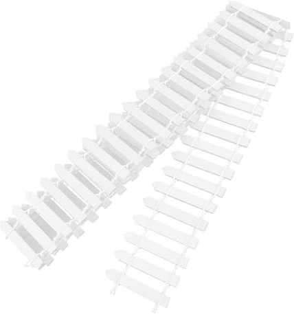 BESTonZON Small White Fence for Succulents White Picket Fence Miniature Fence Model DIY Gardening Fence Mini Fence Model Miniature Garden Fence Pot Fence Ornament Small Fence Wooden