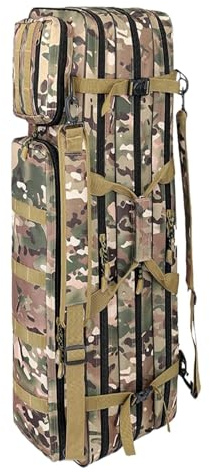 Double Rifle Bag Lange Gewehrtasche Gewehrrucksack Waffentasche für Jagd Schießstand Schusswaffentransport DREI Schichten, große Kapazität C,80cm