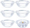 BENECREAT 6 bougeoir Transparent pour Bougie Chauffe Plat Bougeoir Rond en Verre Épais de 74mm pour Décorations de Table Centrales Fête D'Anniversaire Centres de Table de Mariage Dîner aux Chandelles