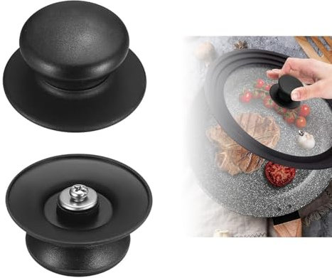 2 Stück Topfdeckelgriff,Pfannendeckel,Topfdeckel Griff,Topfdeckelknopf,Topfgriffe,Topfdeckelgriff Ersatz,Griff für Topfdeckel Universal topfdeckel,Deckelgriff für Glasdeckel Ersatzteile,Griffschutz