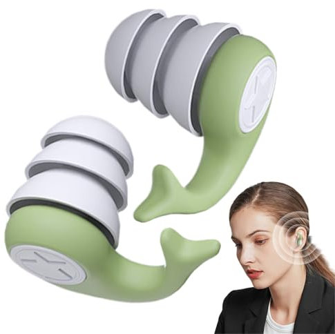 Geräuschblockierende Ohrstöpsel, DJ-Silikonschutz, 2,6 x 2,1 cm, wasserdichter Schallschutz, weicher, wiederverwendbarer Gehörschutz, Arbeitsplatz- und Konzertsicherheit