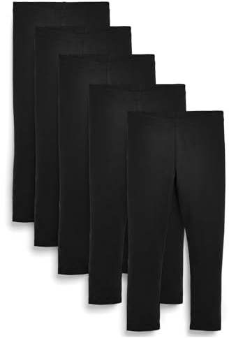 NEXT Mädchen Leggings (3 bis 16 Jahre), 5er-Pack Schwarz 116