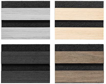 HAGEFOL® Muster Akustikpaneele selbstklebend 240x56 cm, Farben: Eiche, Walnuss, Grau, Schwarz