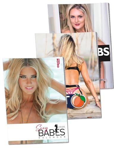 ORION Kalender-Set 2026 – 3er Set Wandkalender, sexy Frauen-Motive, 12 Monatsseiten, erotische Bilder, Geschenkidee für Erwachsene