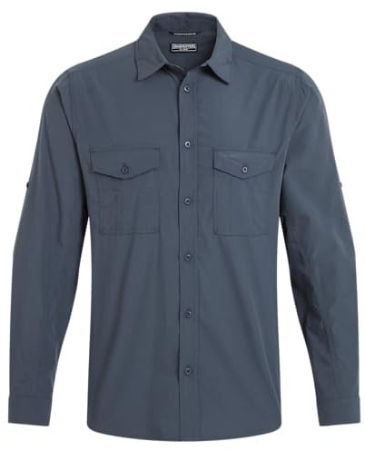 Craghoppers Mens Kiwi II Long Sleeve Hiking Shirt Anti-Insect UV Protection Outdoor Top